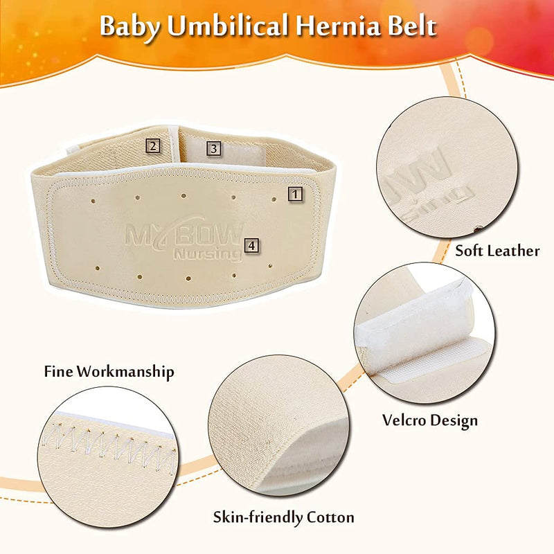 [Australia] - 1 PCS of Umbilical Hernia Belt Baby Belly Button Band + 4 PCS of Baby Belly Band Newborn Tummy Wrap Navel Hernia Belt Home Birth Belly Protector Cover 