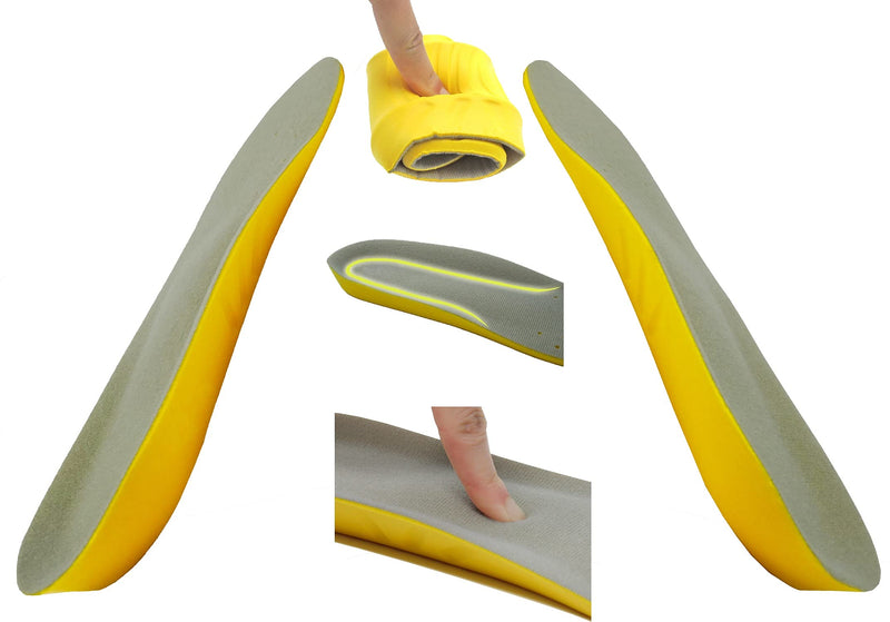 [Australia] - Happystep Plantar Fasciitis Orthotics PU Memory Foam Shoe Inserts, Comfort Insoles, Cushioned Arch Support, Heel Cushioning, Shock Absorption, Foot Pain Relief (Size L: US Men 8-12 or Women 9-14) Men 8-12/Women 9-14 
