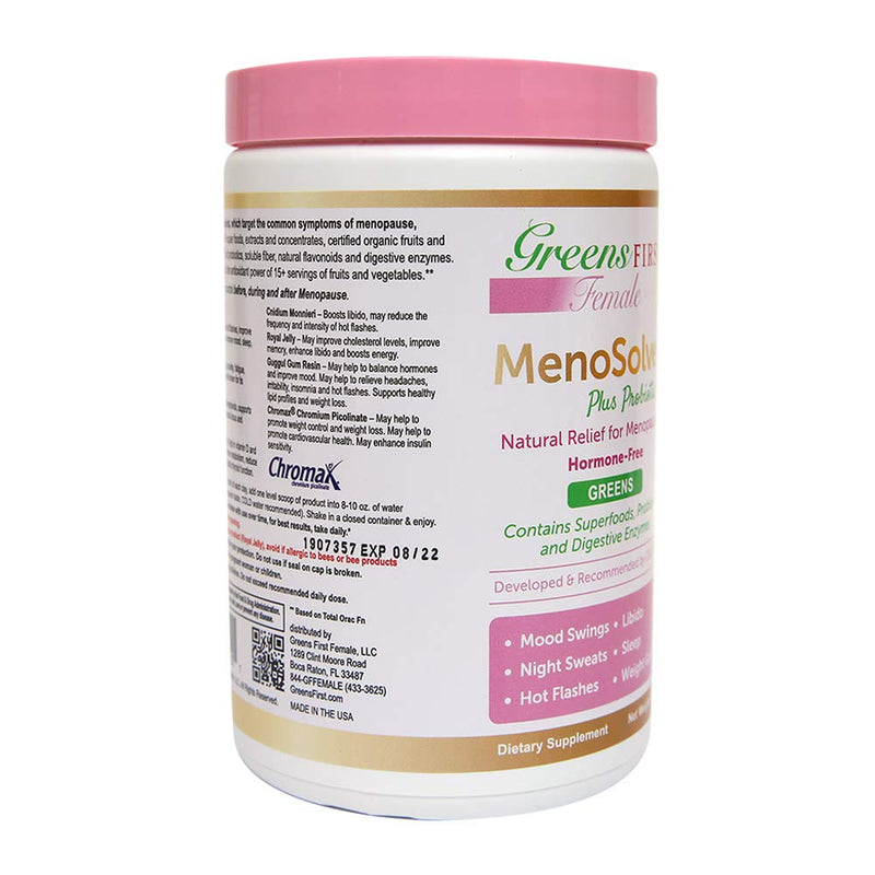 [Australia] - Greens First Female MenoSolve Plus Probiotics, Natural Relief for Menopause, 10.15 Ounce 