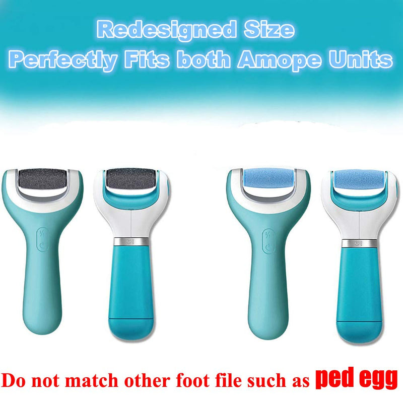 [Australia] - 7 Pack Include 4 Extra Coarse & 3 Regular Coarse Replacement Roller Refill Heads Compatible with Amope Pedi Electronic Foot File 