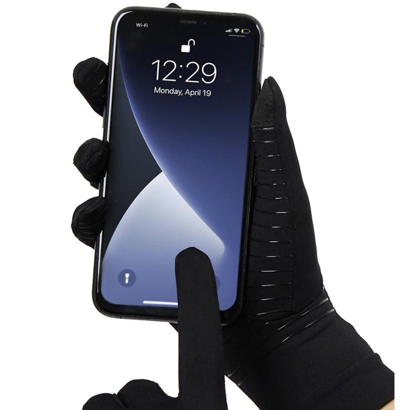 [Australia] - Copper Compression Arthritis Gloves with Touchscreen Tips. Relief for Hand Pain, Carpal Tunnel, Rheumatoid, Inflammation, Tendonitis, Nerve Damage, Trigger Finger, Neuropathy. Fit for Men & Women 
