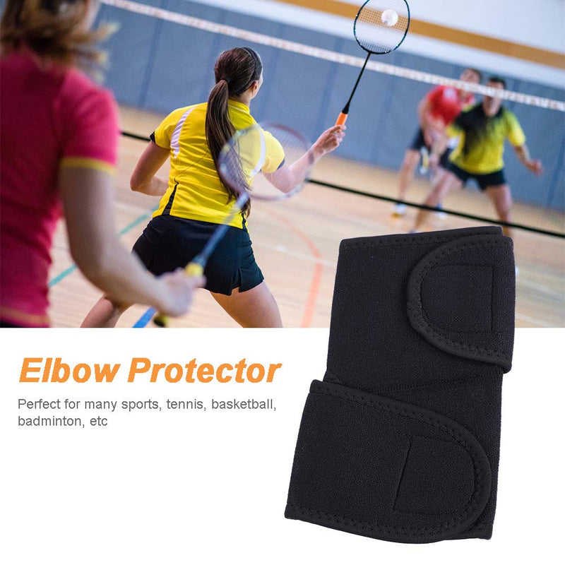 [Australia] - 1 Pair of Sports Elbow Brace Compression Support SBR Lycra Z Shaped Elbow Arm Sleeve with Adjustable Hook&Loop Tennis Golf Basketball Elbow Guard Protector for Tendonitis Arthritis Relief 