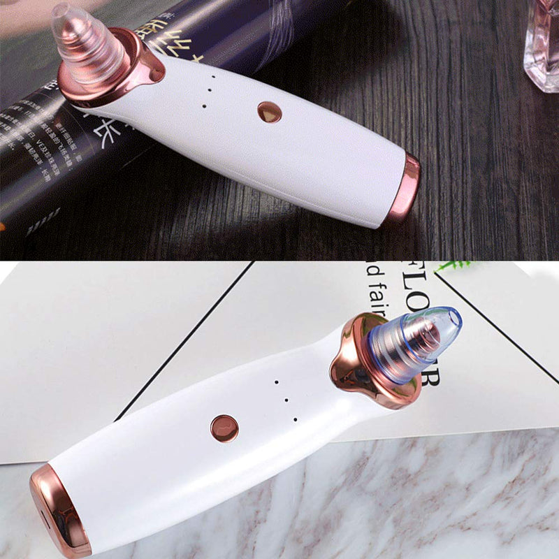 [Australia] - Aibeau Blackhead Remover Electric Blackhead Vacuum Suction Rechargeable Whitehead Remover Tool Kite Cleanser with 4 Replaceable Heads, Hot Pack Function and 3 Modes 