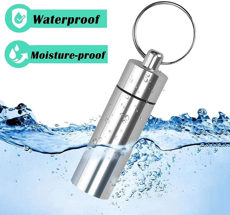 [Australia] - 3 pcs Mini Aluminum Pill Box, Waterproof Pocket Pill Case Portable Pill Holders Medicine Daily Pill Container for Men and Women Outdoor Travel Camping 