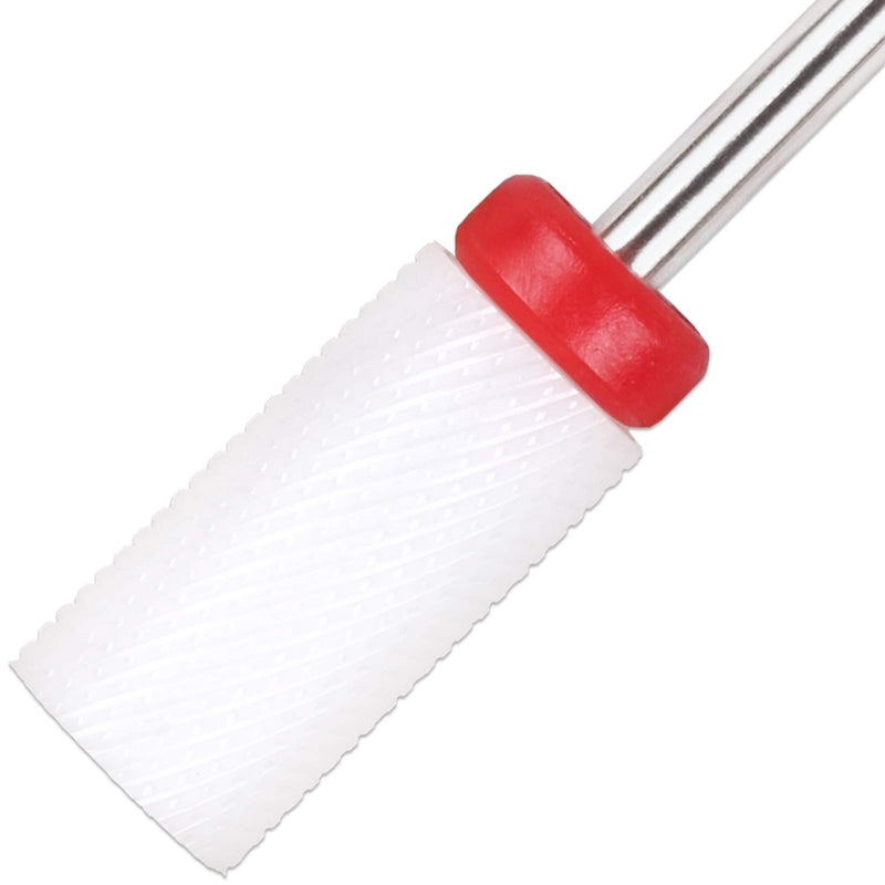 [Australia] - Beauticom Professional USA Ceramic White LARGE Barrel Bit Nail Drill (Grit: FINE) 3/32" Shank Size 