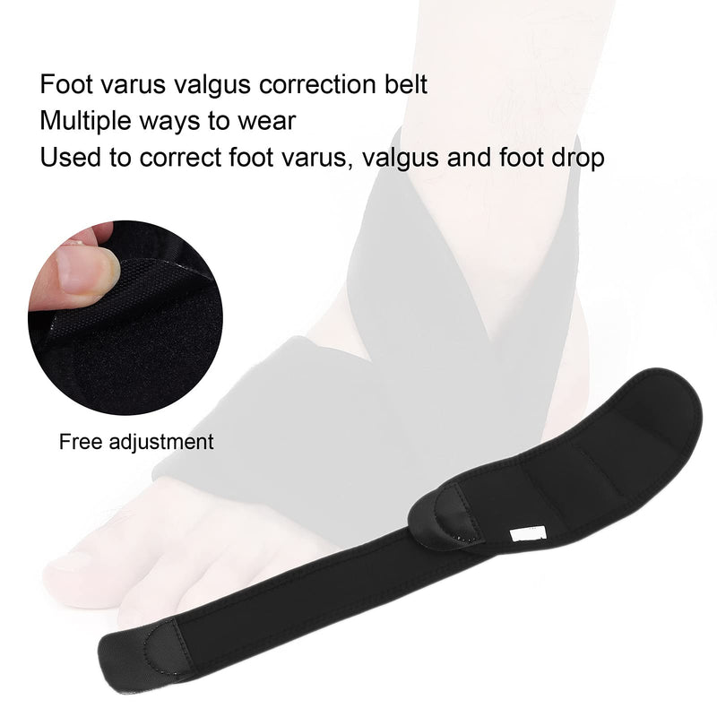 [Australia] - Foot Drop Brace, Professional Elastic Soft Foot Drop Brace Adjustable Foot Varus Valgus Correction Belt Breathable Foot Orthotic Brace Wrap(left) left 