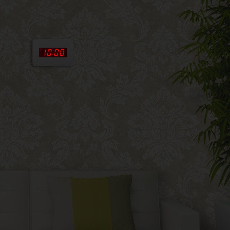 [Australia] - ChaoRong Silent Digital Alarm Clock Wall Clock for Bedrooms Operated by Battery Only, Coming with Back Clip. You Can Place It on Desk Or Wall（White） White 