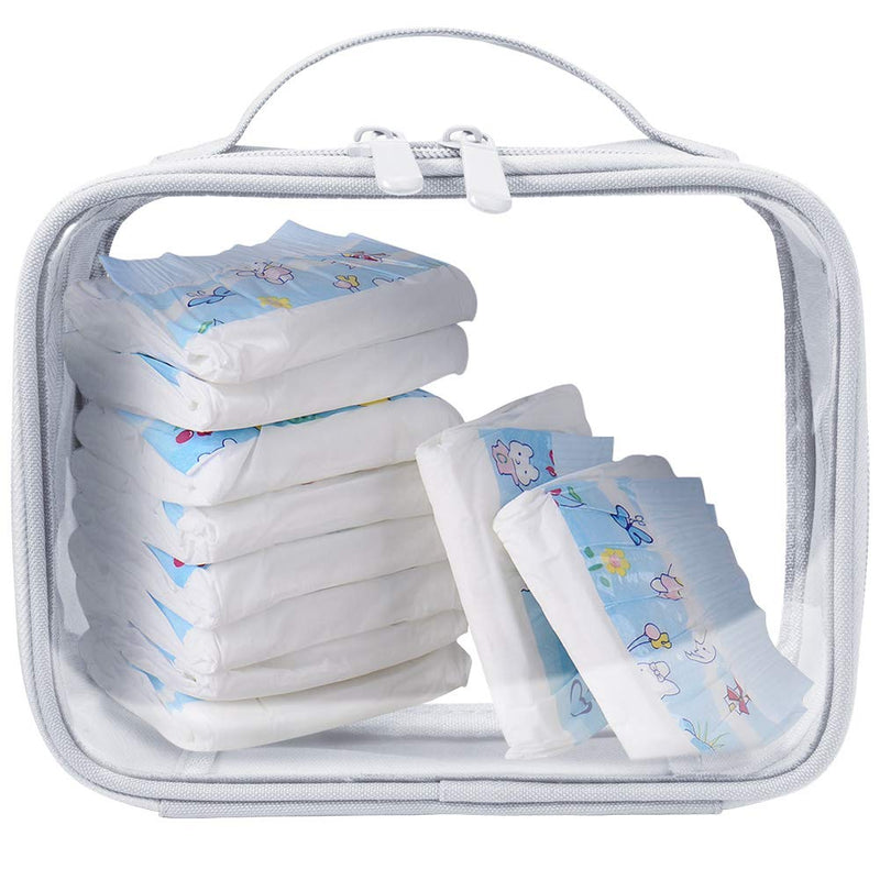 [Australia] - Clear Makeup Bag, Anrui TSA Approved Clear Toiletry bag Waterproof Cosmetic Bag Case Travel Liquids Organizer Carry On Luggage for Women Men Grey 3 Pack (Same Size) 2 - grey 