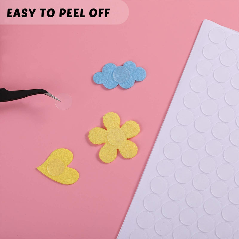 [Australia] - 2000 Pcs Clear Double Sided Tape Stickers Transparent Round Adhesive Dots Stickers for Craft DIY Art Office Supplies (Round Dots) 