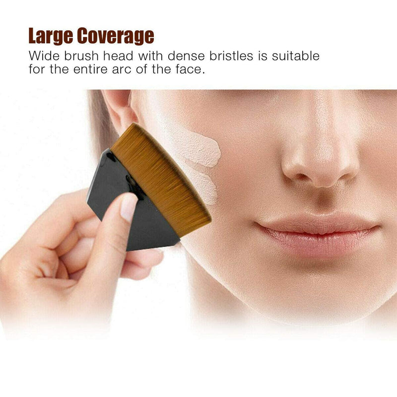 [Australia] - Foundation Makeup Brush, Top Kabuki Face Brush Multifunctional for Blending Liquid, Cream or Flawless Powder Cosmetics (black) 