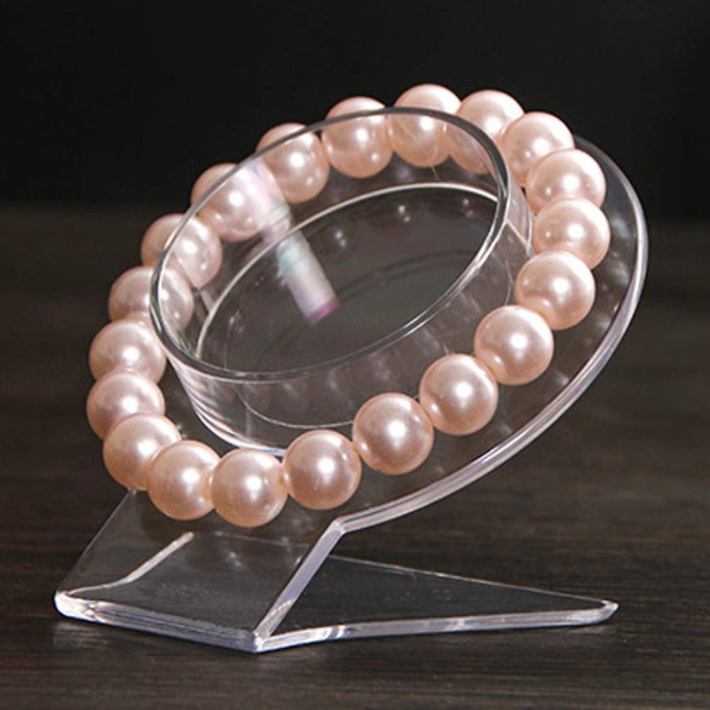 [Australia] - 2 Pcs Clear Acrylic Bracelet Displays Stands Bracelet Display Stand Holder Clear Bracelet Stand Transparent Shelf Shelves Acrylic Jewelry Holder Showcase Shelf Clear Jewelry Organizer Rack 