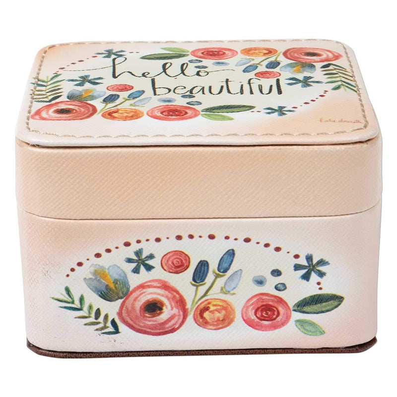 [Australia] - Brownlow Gifts Simple Inspirations Small Square Jewelry Box, 4 x 4-Inch, Hello Beautiful 