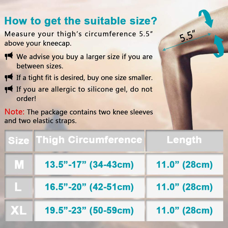 [Australia] - Beister 1 Pair Knee Compression Sleeves with Adjustable Straps for Men & Women, Professional Knee Support Brace for Meniscus Tear, Arthritis, Sports Joint Pain Relief, Running, Basketball Style 2-Black Large (2 Count) 