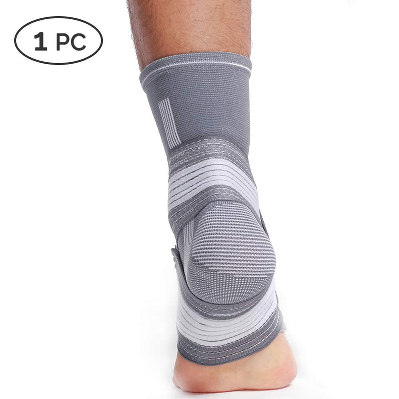[Australia] - NeoTech Care Adjustable Ankle Support Brace, Gray (Size M, 1 Unit) Medium (Pack of 1) 