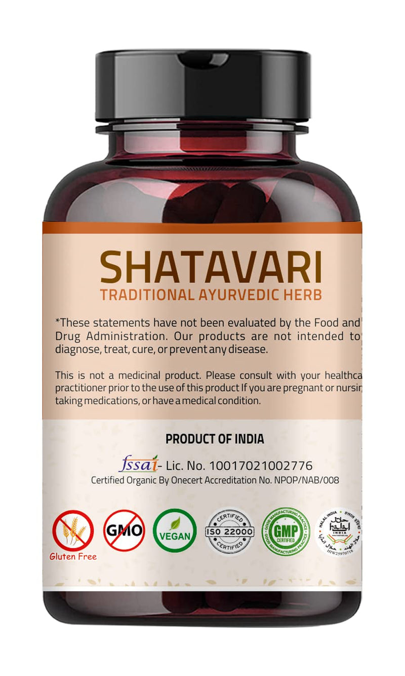 [Australia] - Shatavari Capsules for Women | Female Balance Herbal Supplement | Made with Organic Shatavari Root | Non-GMO, Gluten Free, 1000mg, 60 Vegan Caps 