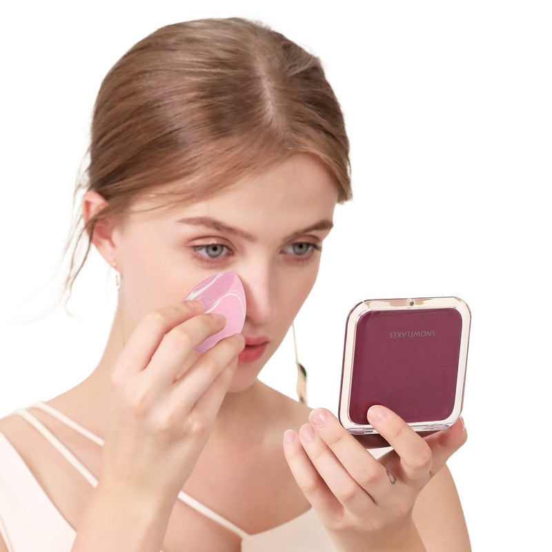 [Australia] - Magnifying Compact Mirror - Snowflakes Elegant Compact Pocket Mini Makeup Mirror Double Sided 1x/10x Magnification Cosmetic Mirrors Handheld Portable for Travel and Purses (Purple) Purple 