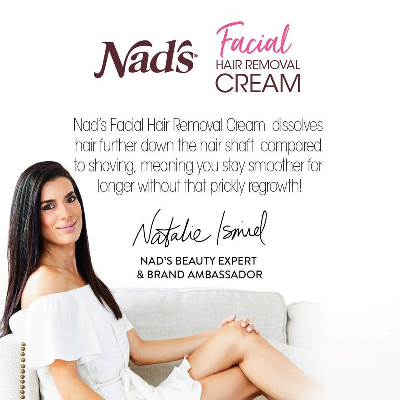 [Australia] - Nad's Facial Hair Removal Cream and Soothing Balm, All Skin Types, Face hair Remover, 28g (packaging may vary) 