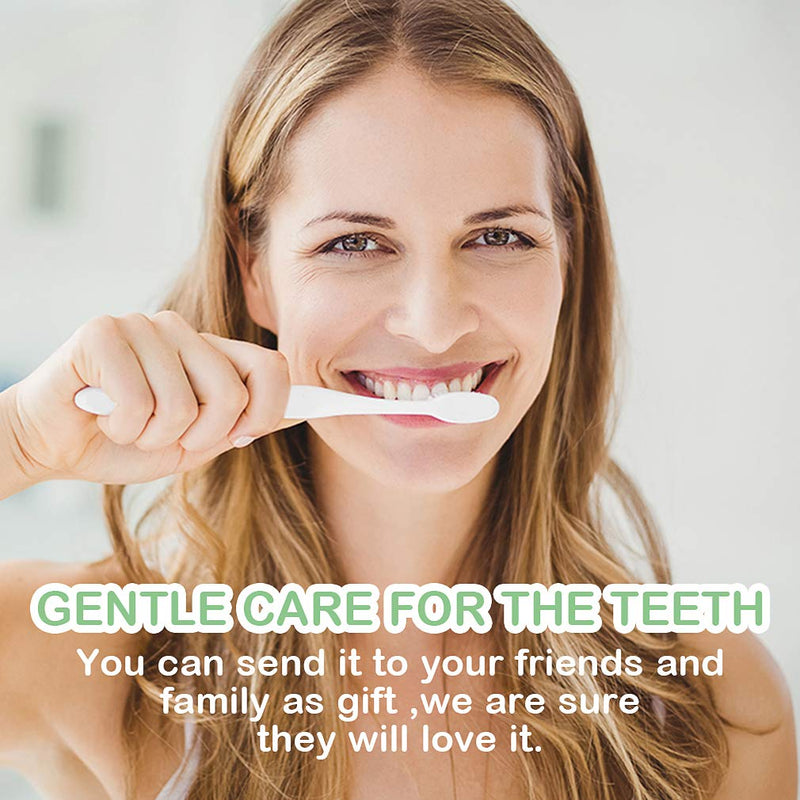 [Australia] - EasyHonor Extra Soft Toothbrush for Sensitive Gums, Micro-Nano Manual Toothbrush with 20000 Soft Floss Bristles 6 Packs(White bristles) 6 packs(white bristles) 