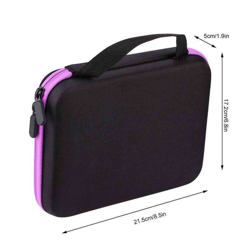 [Australia] - Essential Oil Storage Bag, 63 Slots Portable EVA Aromatherapy Essential Oil Storage Bag Case Anti-crash Essential Oil Storage Box Organizer for Home/Traveling/Moving House(Purple) Purple 