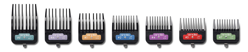 [Australia] - Andis 7Piece Premium Clip Animal Comb Set for #10 Blade, Multi Colored, 33655 