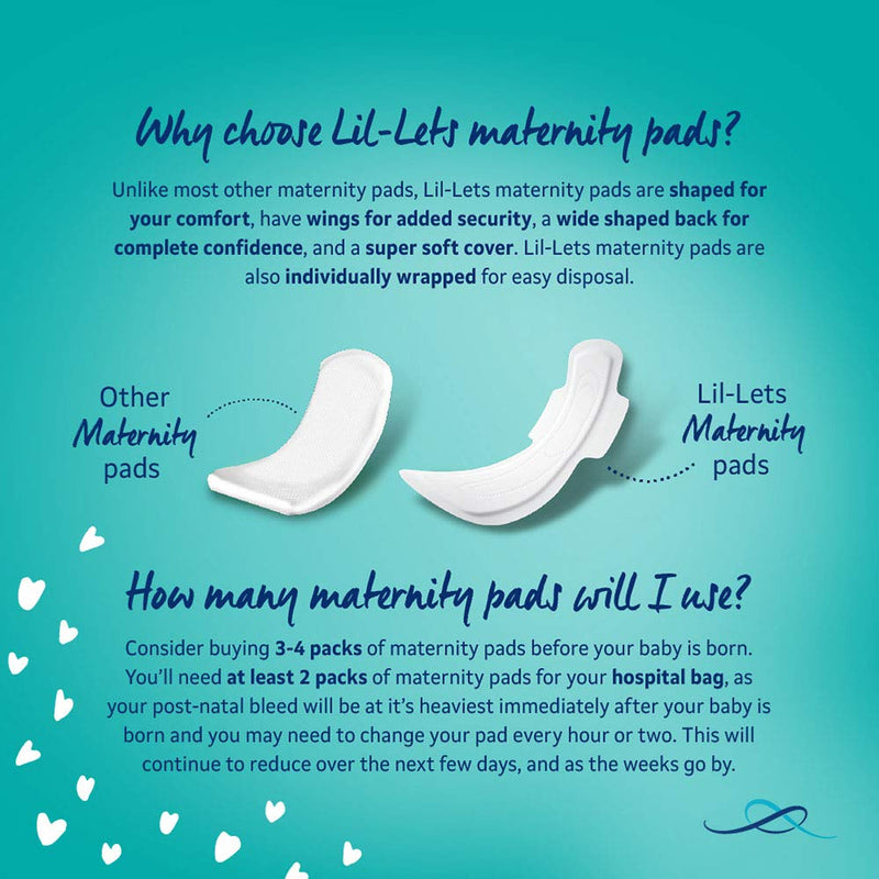 [Australia] - Lil-Lets Maternity Pads, Extra Long Maxi Thick Pads with Wings, 3 Packs of 10 Pads 10 Count (Pack of 3) 