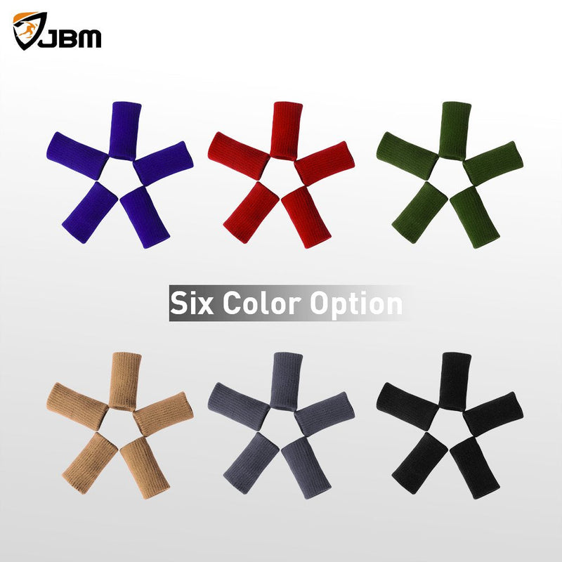 [Australia] - JBM Adult Finger Brace Splint Sleeve Thumb Support Protector Soft Comfortable Cushion Pressure Safe Elastic Breathable Spandex Finger Splinter Boating Gym (Black) Black 