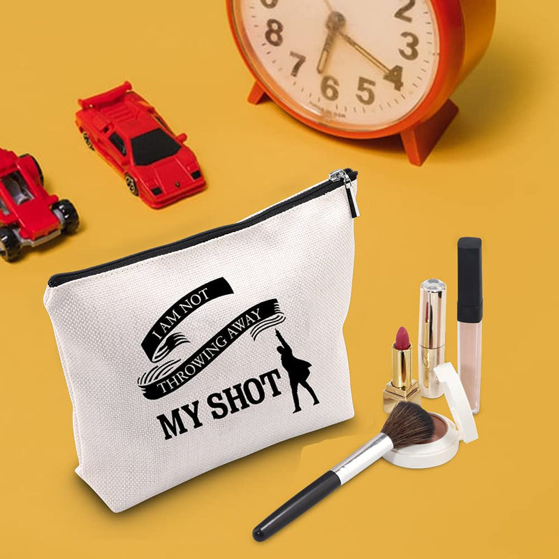 [Australia] - TSOTMO Hamilton Gift I'M NOT THROWING MY SHOT Cosmetic Bags Rise Up Gift Broadway Musical Gift for Her (Rise up) 