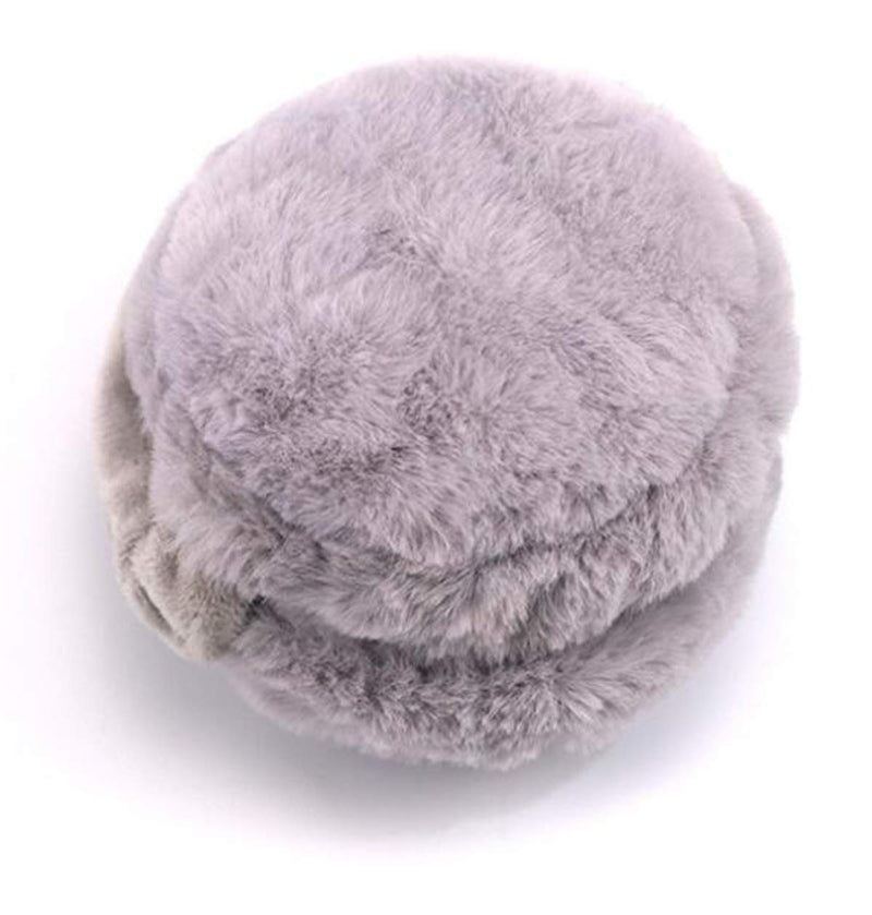 [Australia] - Winter Cute Creative Burger Earmuffs Fluffy Headband Faux Fur Outdoor Earmuffs Black 