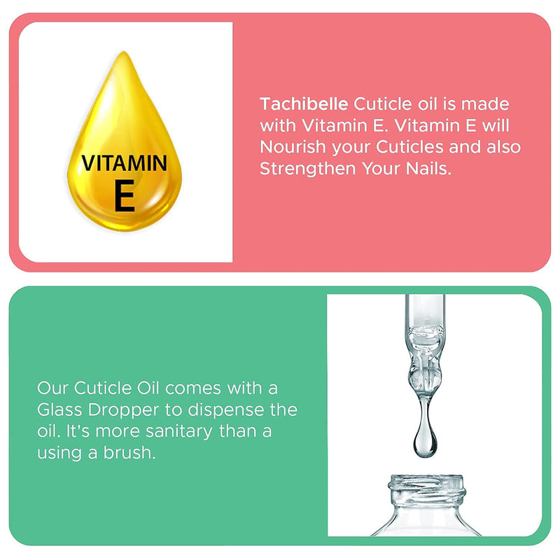 [Australia] - Tachibelle Cuticle and Nail Oil for Nourish, Moisturize and Revitalize Cracked and Rigid Cuticles with Natural ingredients and Vitamin E 0.5 oz with a easy dropper (Green Tea) Green Tea 