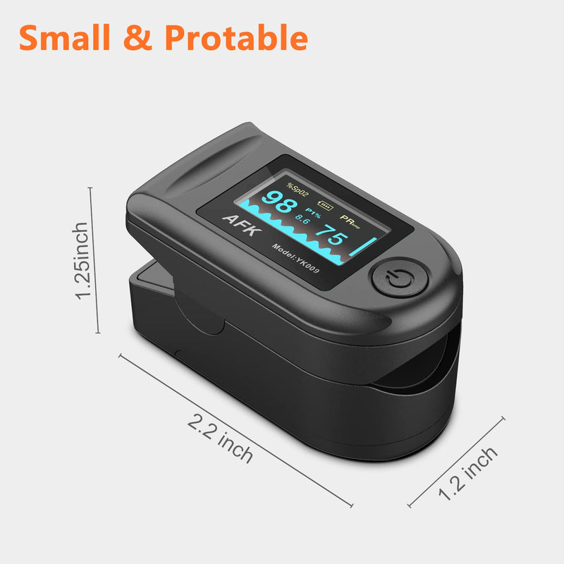 [Australia] - Dr.Oxi Pulse oximeter fingertip, Blood Oxygen Saturation Monitor , Portable Blood Oxygen Saturation Monitor for Heart Rate and SpO2 Level （BLACK） 