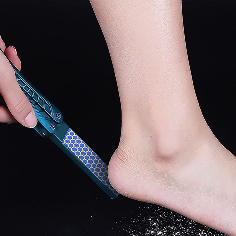 [Australia] - Foot File Hard Skin Nano Glass Foot Callus Remover Double-Sided Foldable with Nano Grinding Points for Callused Coarse Hard Skin Removal Foot Rasp Hengfengmy 