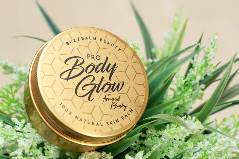 [Australia] - Pro Body Glow Body Balm - Moisturising High Shine Skin Balm and Beauty Balm Loved by Celebrities - Unique Beauty Gifts for Women Men by Armand Beasley Natural Body Makeup (3oz, 85g) 
