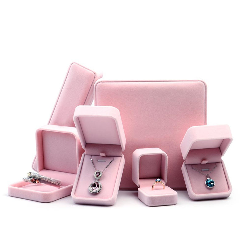 [Australia] - Oirlv Pink Velvet Bangle/Bracelet Gift Box Jewelry Storage Box Accessories Case Bracelet/Bangle Box 