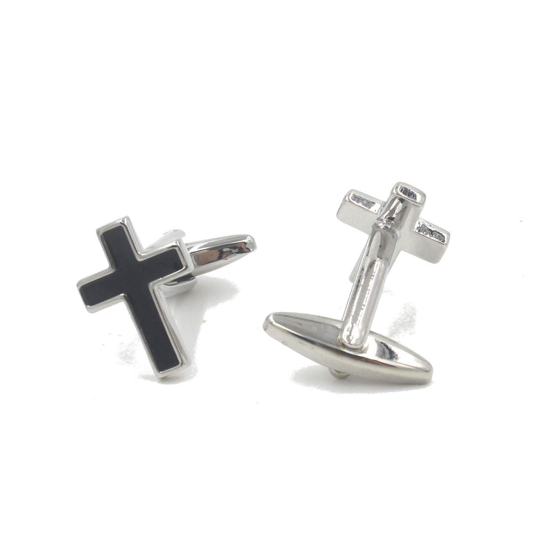 [Australia] - Cross Christian Pair of Cufflinks & Tie Bar Clip 