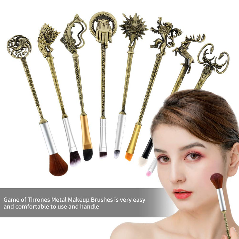 [Australia] - Game of Thrones Makeup Brushes Set,WeChip Makeup Brushes for Foundation Blending Blush Concealer Eyebrow Face Powder Game of Thrones Brushes Bronze 