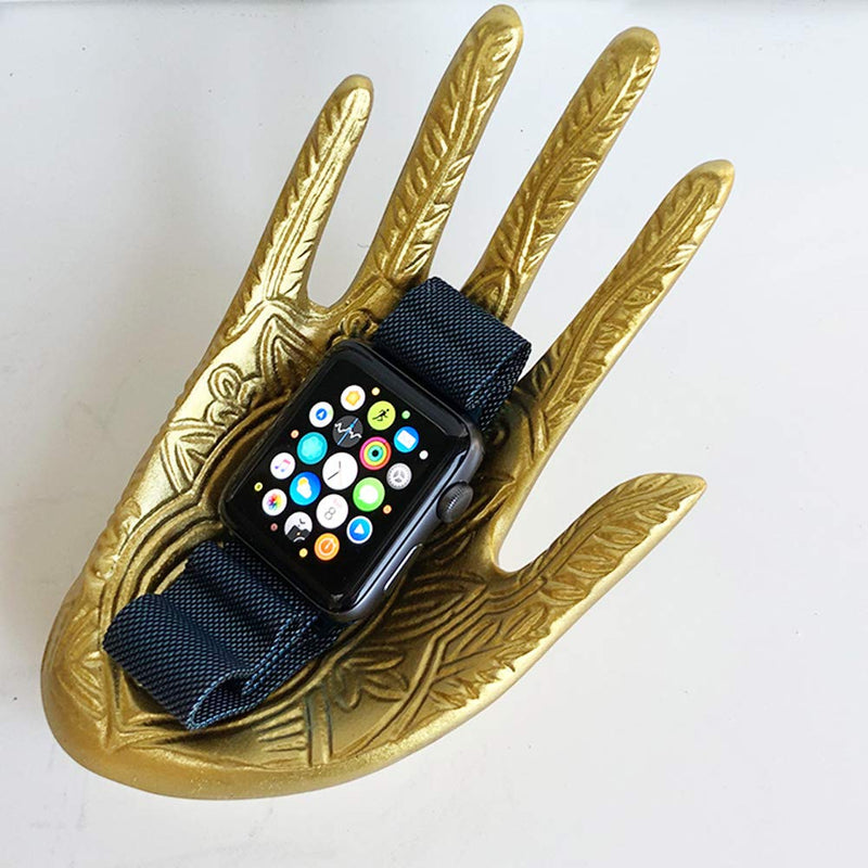 [Australia] - Lemonandeus Buddha Hand Jewelry Dish Trinket Rings Holder Jewelry Ring Tray (Gold) Gold Color 