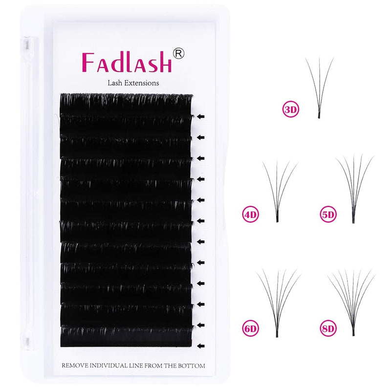 [Australia] - Fadlash Easy Fan Lashes 0.07 D Curl 12mm Sing Tray Easy Fan Russian Lashes Withstand 90‚ÑÉ Self Fanning Lashes Automatic Blooming Lashes Volume Eyelash Extensions(0.07-d-12mm) 12 mm 0.07-D 
