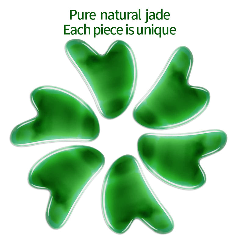 [Australia] - Gua sha tool for face,natural jade gua sha stones,gua sha massage tool,Suitable for the face, neck, shoulders, arms, legs(GREEN) GREEN 