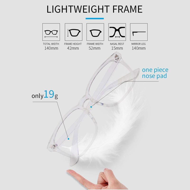 [Australia] - GIFIORE Blue Light Blocking Glasses Women Non-Prescription Square Nerd Unisex Frame for Computer Use Black+white 