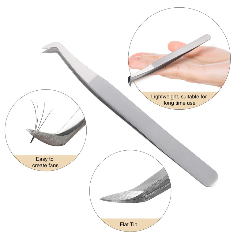 [Australia] - Beyelian Eyelash Extension Tweezers,Volume Lash Extension Tweezers as09 for Lash Artists Precision Stainless Steel 