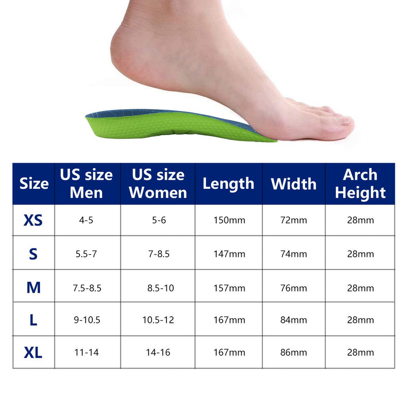 [Australia] - QBK High Arch Support Insoles for Women Men Plantar Fasciitis Insoles Shoe Inserts Women Orthotic Inserts for Flat Feet and Over-Pronation, Standing Walking M:men7.5-8.5/Women8.5-10 