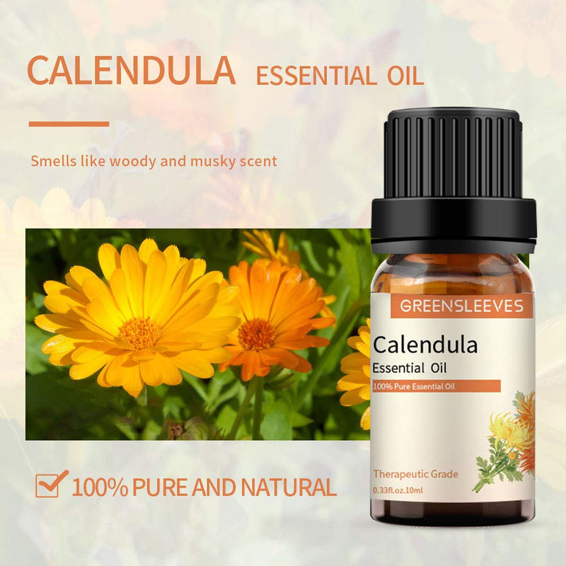 [Australia] - Violet Calendula Essential Oil Set, 100% Pure Aromatherapy Oils for Diffuser, Humidifier- 2 x 10ml Violet + Calendula 