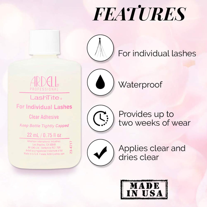 [Australia] - Ardell Professional Lashtite For Individual Eyelash Clear Adhesive 22ml / 0.75 fl.oz. 