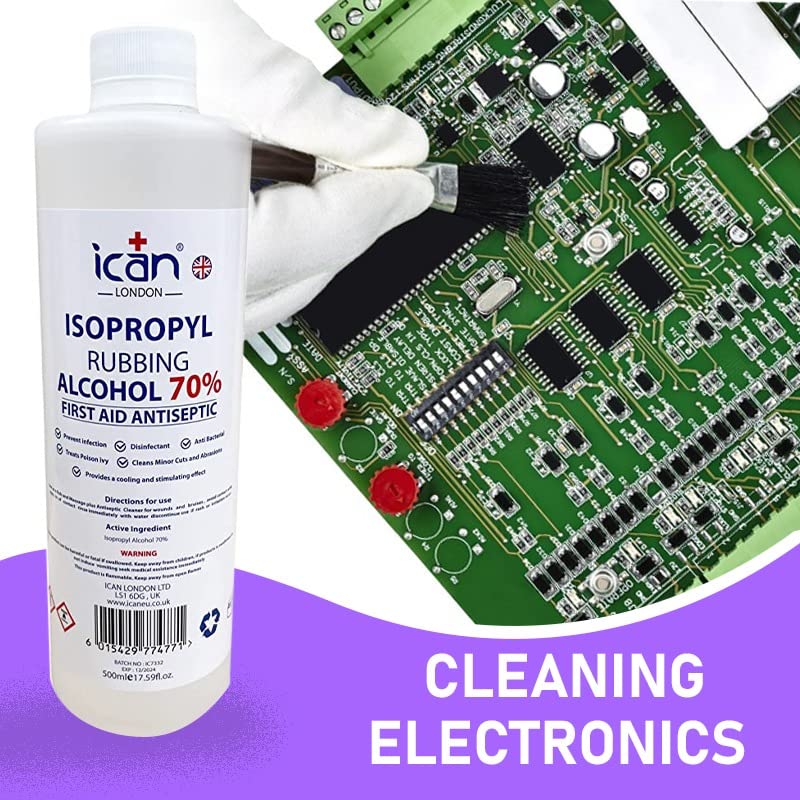 [Australia] - ican london isopropyl rubbing Alcohol 70% First aid Antiseptic 500ml 500 ml (Pack of 1) 