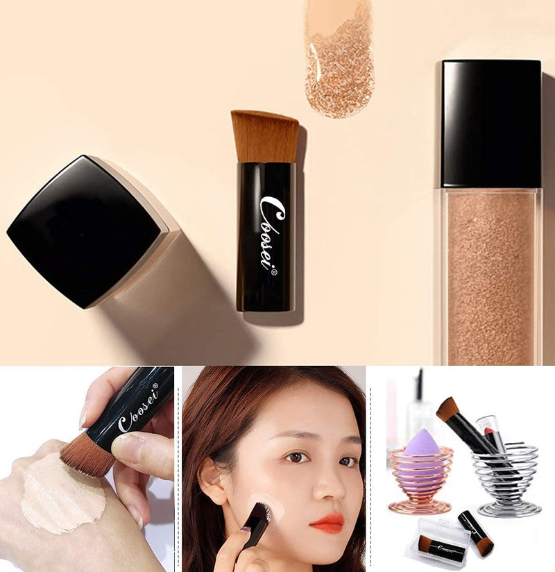 [Australia] - Professional Foundation Makeup Brush Cream Shadow Powder Highlighter Brush Cruelty Free Make Up Tools 