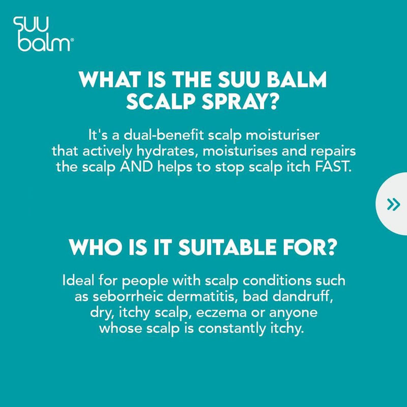 [Australia] - Suu Balm - Scalp Care Rapid Itch Relief Spray Moisturiser - Dry, Itchy, Flaky Scalp Treatment (100ml) 