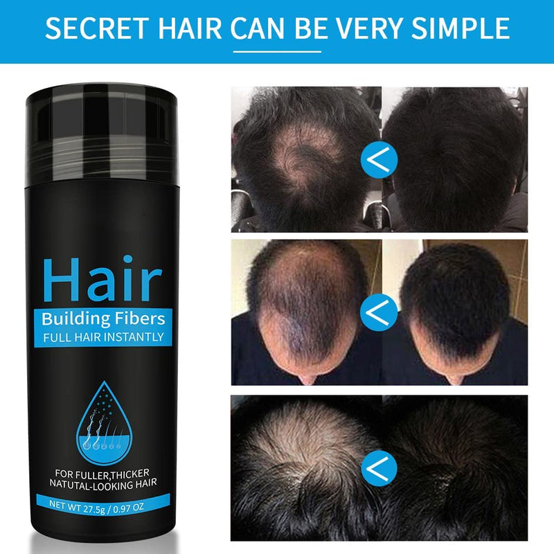 [Australia] - Natural Keratin Hair Fibres Dark Brown with Spray Applicator,Instantly Conceals Hair Loss,Undetectable Hair Powder for Men & Women,Thickening Hair Building Fibers for Thin Hair,27.5 Gram 