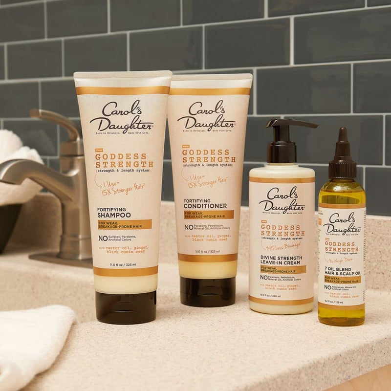 [Australia] - Carol’s Daughter Goddess Strength Leave In Conditioner with Castor Oil for Curly, Wavy, Natural Hair, Anti-breakage Treatment and Detangler, Add Moisture to Dry, Damaged Hair, 10 fl oz 