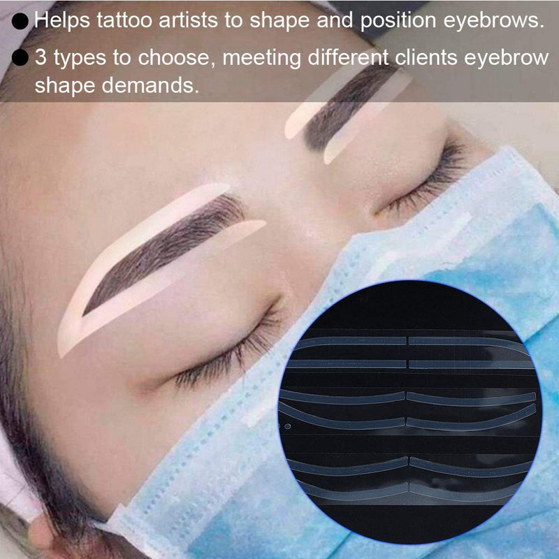 [Australia] - Professional Disposable Eyebrow Stickers, Mutiple Eyebrow Stencils + Semi Permanent Auxiliary Sticker Eyebrow Tattoo Tool for Women & Men - Creat Natural and Charming Eyebrow 