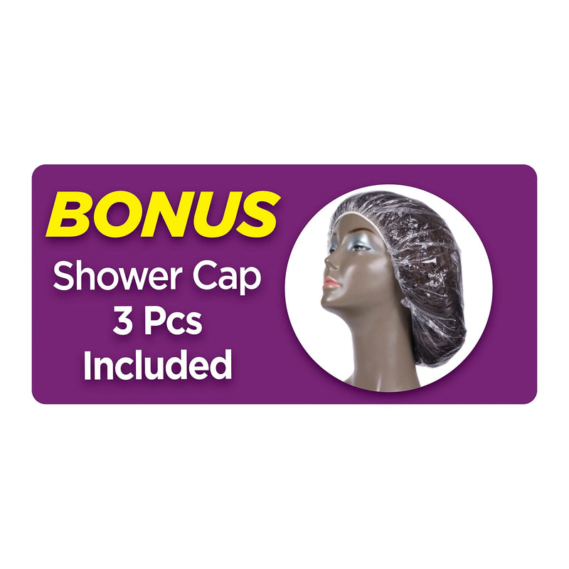 [Australia] - Red by KISS Universal Soft Bonnet Hair Dryer Attachment Works with ANY Hand Held Dryer Bonus 3pcs Shower Cap Included 